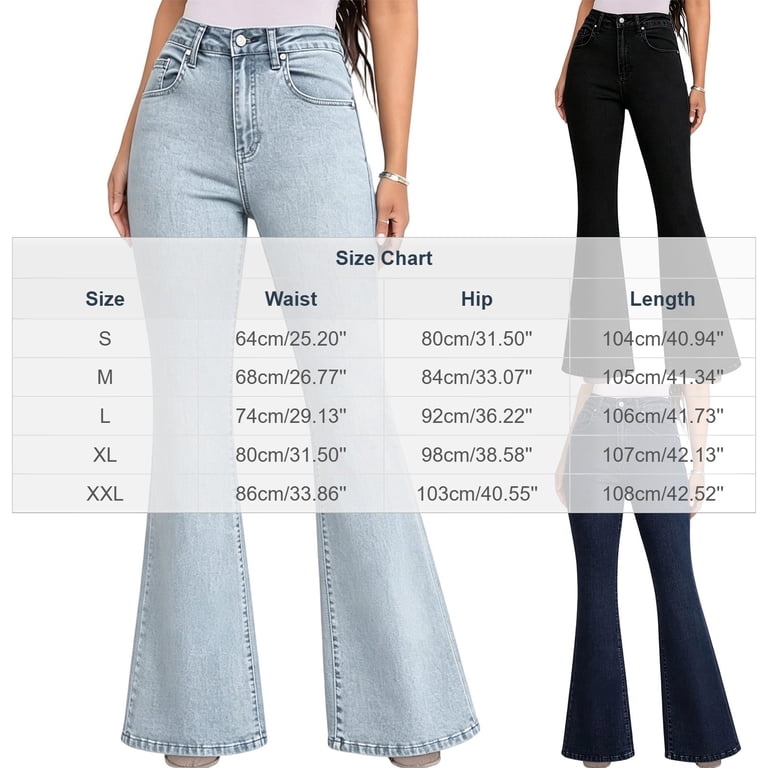 Bell Bottom Jeans For Women High Waisted Stretchy Flare Denim