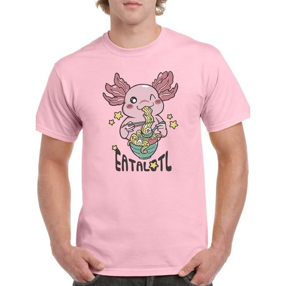 Axolotl Eatalotl T-Shirt Men -Smartprints Designs, Male 3X-Large