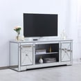 thumbnail image 2 of 60 in. mirrored TV stand in antique silver, 2 of 10