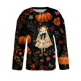 thumbnail image 5 of Halloween Sweaters for Women Novelty Halloween Party Graphic Womens Sweaters Cardigan Knit Button Up Cropped Long Sleeve Fall Winter Holiday Plus Size Cardigan Sweaters Black M, 5 of 6