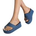 thumbnail image 5 of FRSASU Sandals for Women,Women'S Summer Denim Wedge Sandals Blue 6.5(38), 5 of 9