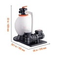 BENTISM 16" 3500GPH 1HP Sand Filter Swimming Pool Pump Above Ground, 6