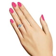 thumbnail image 4 of Aonejewelry 1.75 Ct. Ttw Diamond and Oval Shaped Blue Topaz Ring in 10K White Gold, 4 of 4