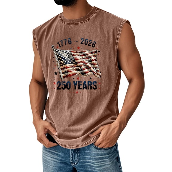 Mens Graphic Tank Tops Sleeveless Muscle Shirts Beach Hawaiian Coconut Tree Patriotic Tank Tops