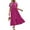 K-Purple, variant on Long Dresses for Women Summer Short Sleeve Casual Crewneck Maxi Dress with Pockets