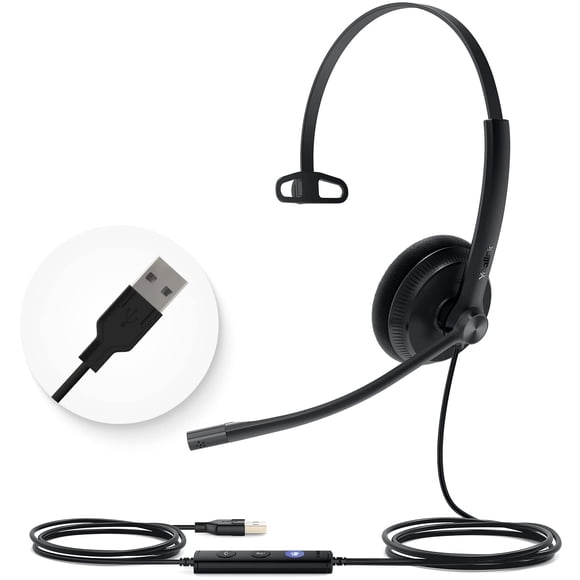 Auriculares USB Yealink UH34 con micrófono con cancelación de ruido