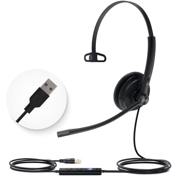 Auriculares USB Yealink UH34 con micrófono con cancelación de ruido