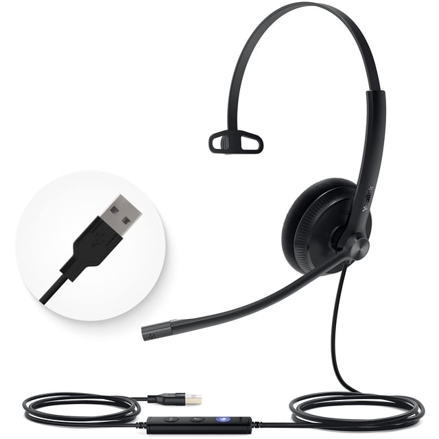 Auriculares USB Yealink UH34 con micrófono con cancelación de ruido