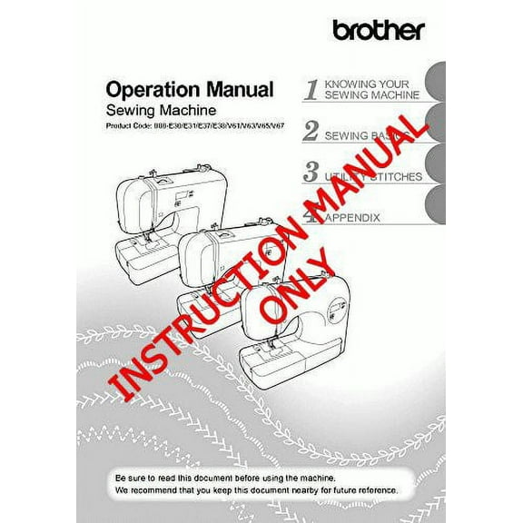 Brother CS5055PRW Sewing Machine Owners Instruction Manual (Paperback)