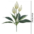 thumbnail image 3 of PoyoKee Fake Flowers, 2pcs No Watering Ground Stake Artificial Flowers for Outdoors, No-Fade Faux Fake Plants for Porch Garden Room Decor, 22 inch, 3 of 6