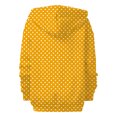 thumbnail image 4 of Women's Polka Dot Print Zip Up Drawstring Hooded Sweatshirt with Pockets, Long Sleeve Casual Comfortable Fashion Top for Autumn Winter Daily Wear, Beach Outings and All Season Yellow L, 4 of 7
