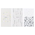 thumbnail image 1 of Pegatinas para decoración de uñas con relieve estereoscópico 5D, diseños de uñas para mujeres, decoraciones de uñas acrílicas DIY, 3 hojas, 10,5 x 6 cm, 1 of 5