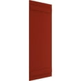 thumbnail image 2 of Ekena Millwork 21 1/2"W x 43"H True Fit PVC Four Board Joined Board-n-Batten Shutters, Fire Red (Per Pair - Hardware Not Included), 2 of 9