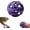 Purple, variant on Hollow Dog Ball with Bell Inside - Interactive Chew Toy for Teeth Cleaning, Durable Rubber Fetch Ball for Puppy Training, Pets Chewing Play
