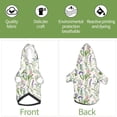 thumbnail image 5 of Goofa Wisteria Flower Pattern Small Dog Sweater Hoodies Pet Grey Hooded Soft Fleece Sweatshirts with Pocket Fall Winter Puppy Cat Sweaters Warm Clothes-Large, 5 of 8