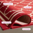 thumbnail image 6 of SAFAVIEH Courtyard Alina Geometric Quatrefoil Indoor/Outdoor Area Rug, Red/Bone, 4' x 5'7", 6 of 14