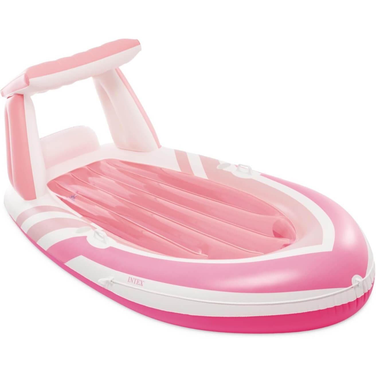 Intex Flotteur de Bateau Pink Paradise, Flotteur de Piscine Gonflable pour Adultes, 96” x 47”