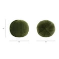 thumbnail image 2 of Luna 12" Round Sphere Accent Ball Throw Pillow, Olive Green Performance Velvet, 2 of 5