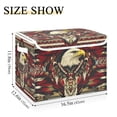 thumbnail image 5 of Yayeee Collapsible Cube Storage Bin with Lid Fabric Closet Decorative Basket with Handles, Red Abstract Eagle, 5 of 7