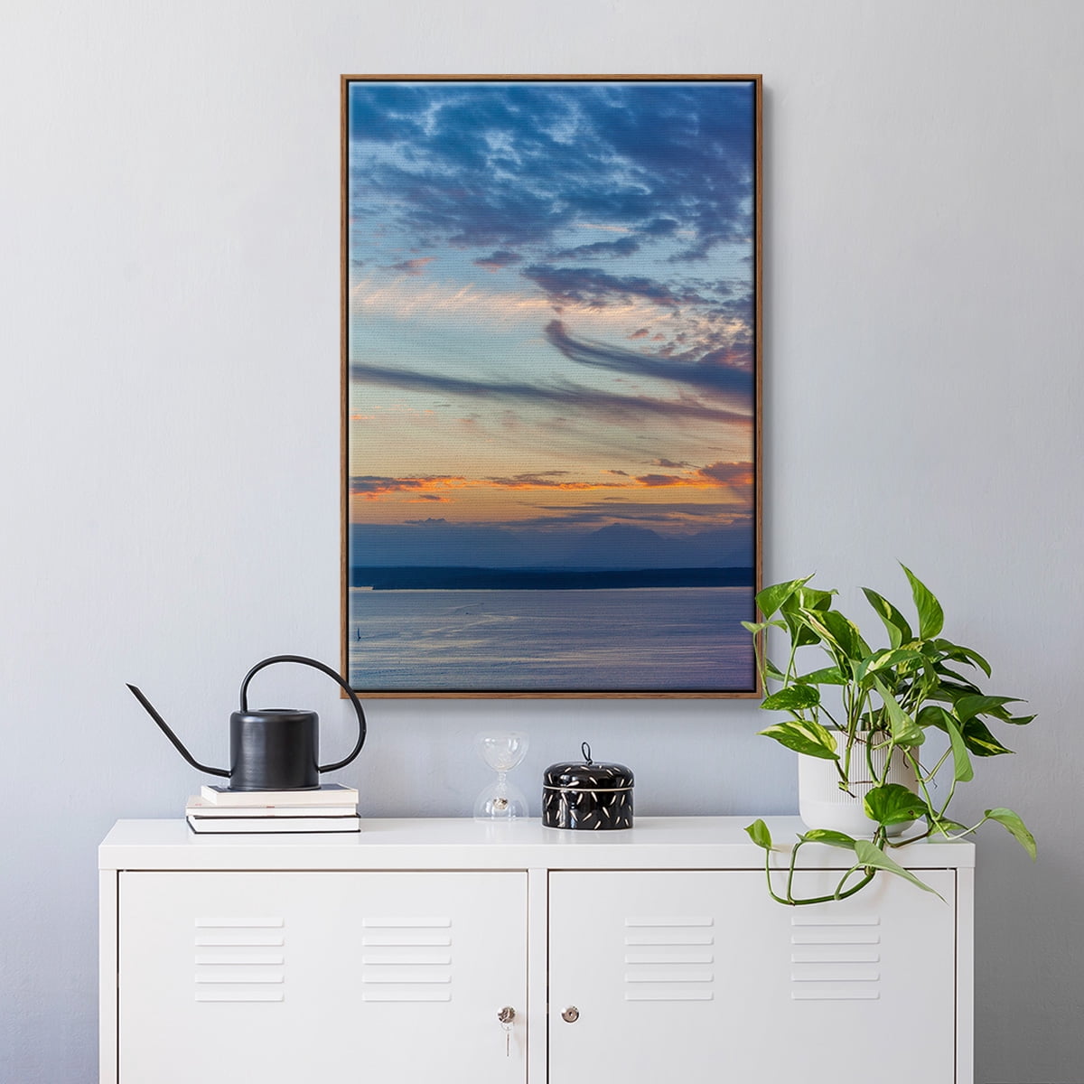 Cloud Variations Framed Premium Gallery Wrapped Canvas - Ready to Hang