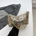 thumbnail image 5 of Mepaouo Womens Sequins Shoulder Bag Sparkle Handbag Purse Shiny Underarm Crescent Evening Tote Wallet, 5 of 6