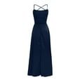 thumbnail image 4 of Lovzfmll Womens Oversized Summer Dresses! Women Summer Dresses Casual Sleeveless Maxi Dresses Cute Floral Long Dress Wedding Guest Dress Navy 2XL, 4 of 6