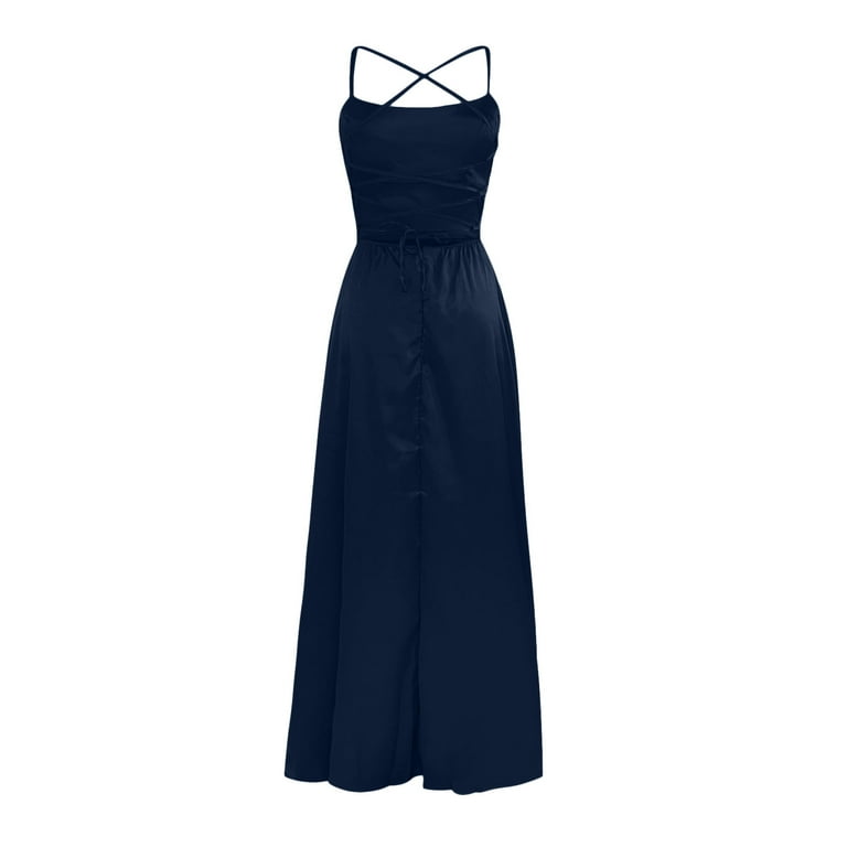 navy blue dress with white piping Bithur Navy Scalloped Trim Short Dress with Contrast Piping