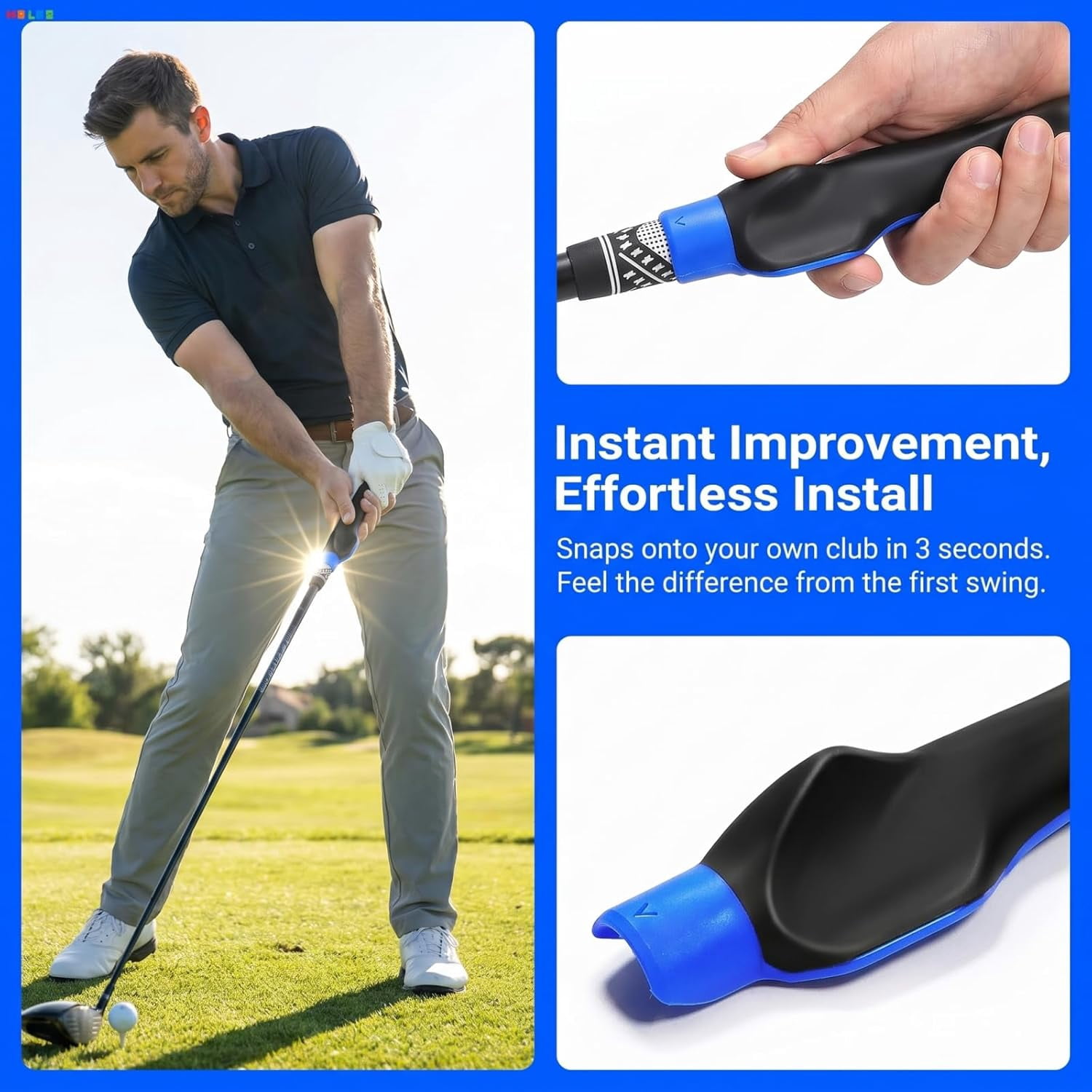 True Grip Trainer 2.0,Golf Grip Trainer, Grip Trainer for Golf Clubs - Right Hand Golf Training Aid with Ergonomic Design, Corrects Golf Grip Posture and Improves Swing Accuracy