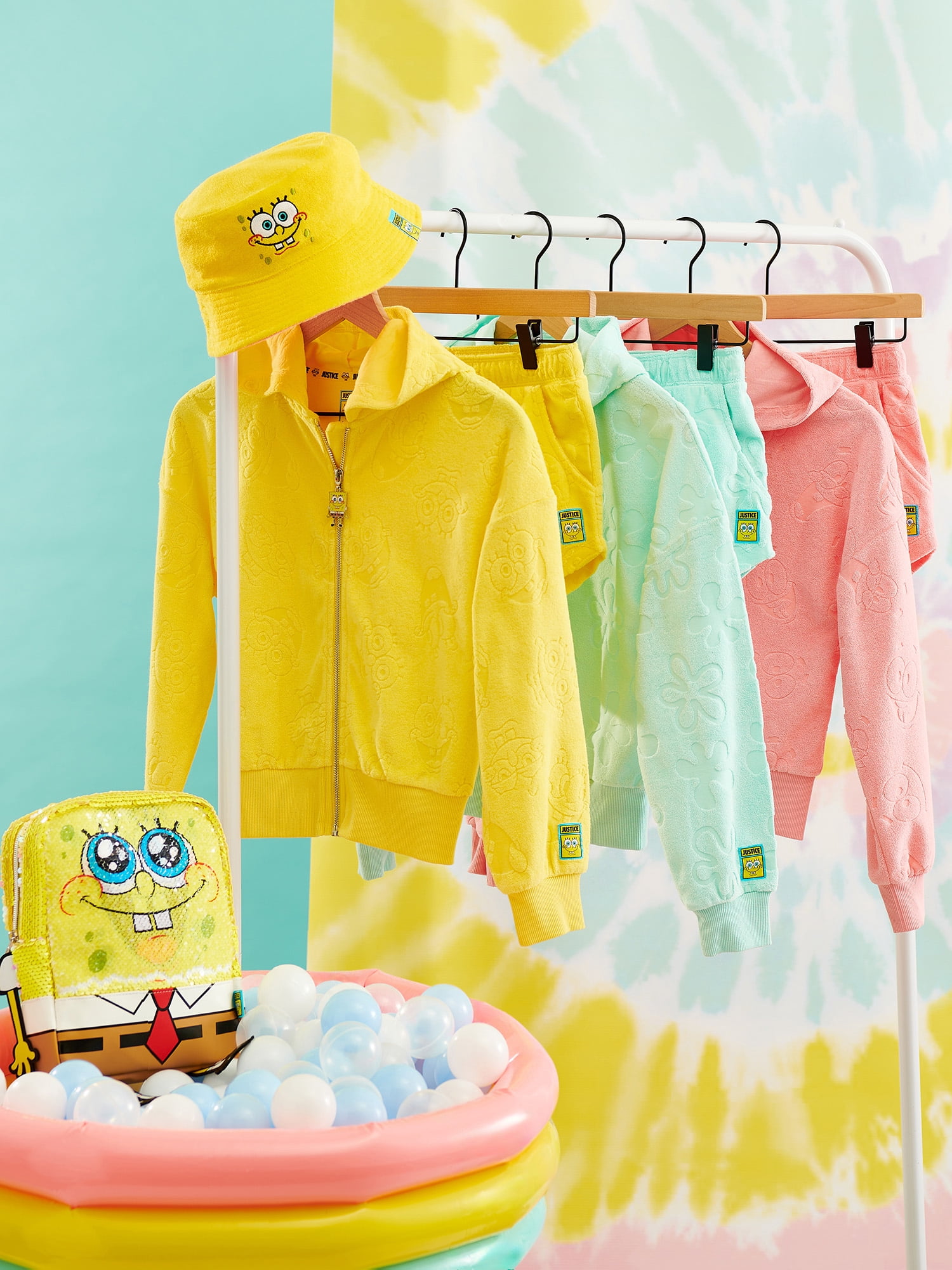 SpongeBob X Justice Girls Jacquard French Terry Short, Sizes XS - XLP