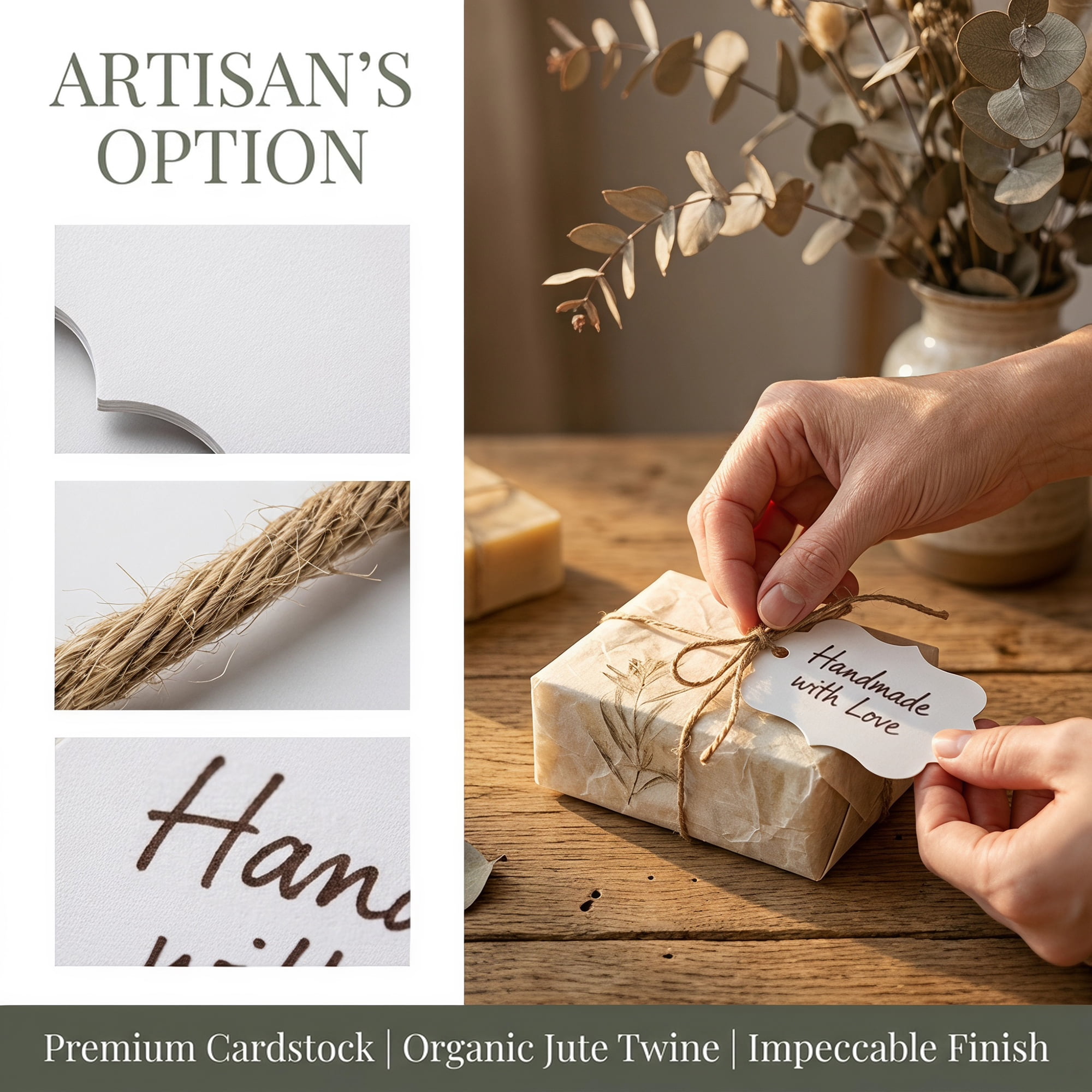 Unique Bargains Gift Tags with Twine for Crafting and Presenting Gifts 1.2" x 2" White