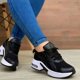 thumbnail image 1 of Zapatillas de deporte con cuña y cordones para mujer, zapatos de plataforma con amortiguación de aire, informales, a la moda, primavera y otoño, 2022, 1 of 4