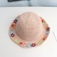 thumbnail image 2 of EnJoCho Kids Summer Straw Hat Floral Beach Sun Protection Hat for Girls Boys Baby Child Casual Outing Beach Hats, 2 of 3
