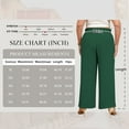 thumbnail image 3 of LANREMON Womens Pants Plus Size Wide Leg Summer Casual Pants for Women Louge Loose Green Pants for Women High Waisted Pants XXXXXL, 3 of 9