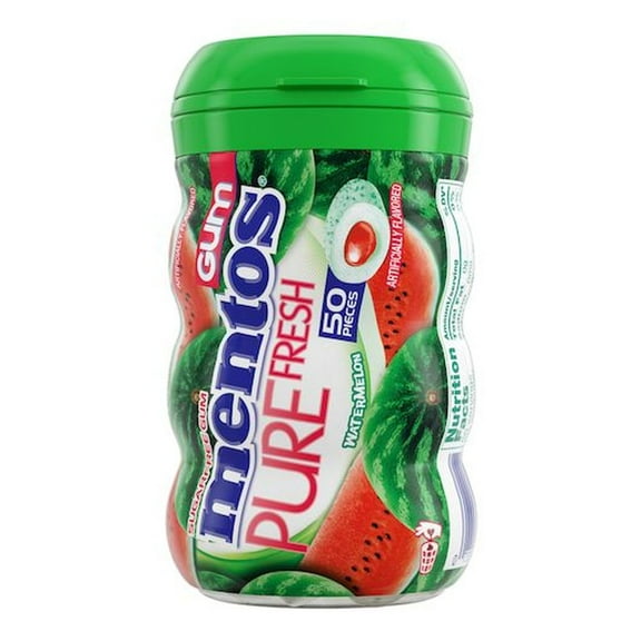 Mentos Pure Fresh Watermelon Sugarfree Gum, 50 Count -- 36 per Case.