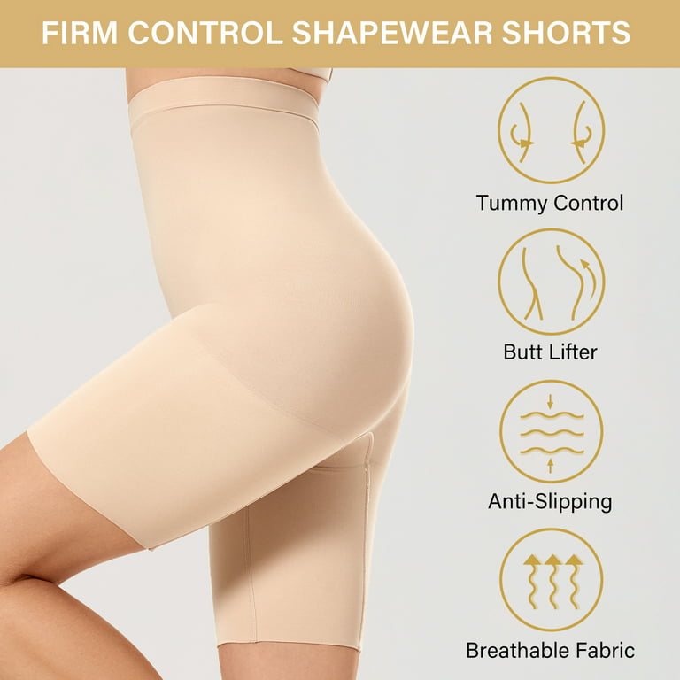 DELIMIRA Women's Shapewear Shorts Tummy Control Plus Size High