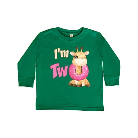 

Inktastic I m Two Giraffe Gift Toddler Boy or Toddler Girl Long Sleeve T-Shirt