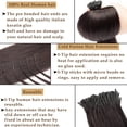 thumbnail image 2 of MY-LADY 100pcs 0.5g/Strands I Tip Remy Human Hair Extensions Micro Bead Loop Straight Balayage Hair Natural Hairpiece 20inch #1B Natural Black, 2 of 8