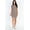 Taupe, variant on Ribbed Polo Short Sleeve Bodycon Mini Dress
