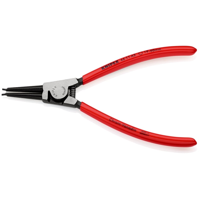 KNIPEX 46 11 A2 SB Pinza para anillos de retención exteriores de ejes recubierto de plástico acabado pavonado 180 mm