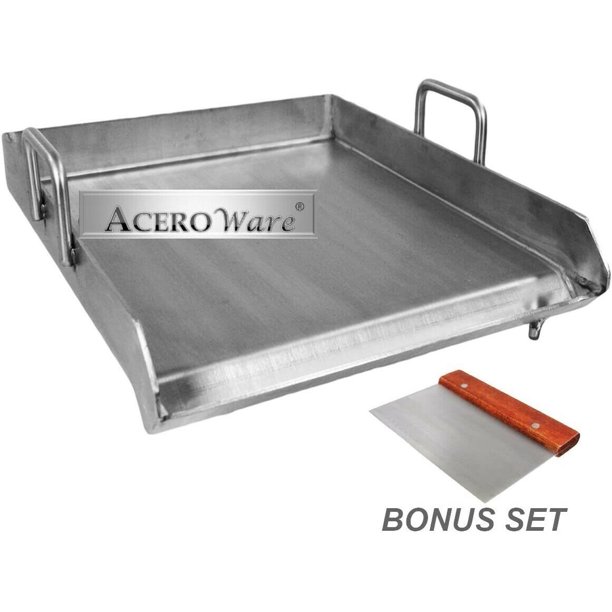 Stainless Steel 18"x15" GriddleFlat Top GrillPlanchaSingle Stove