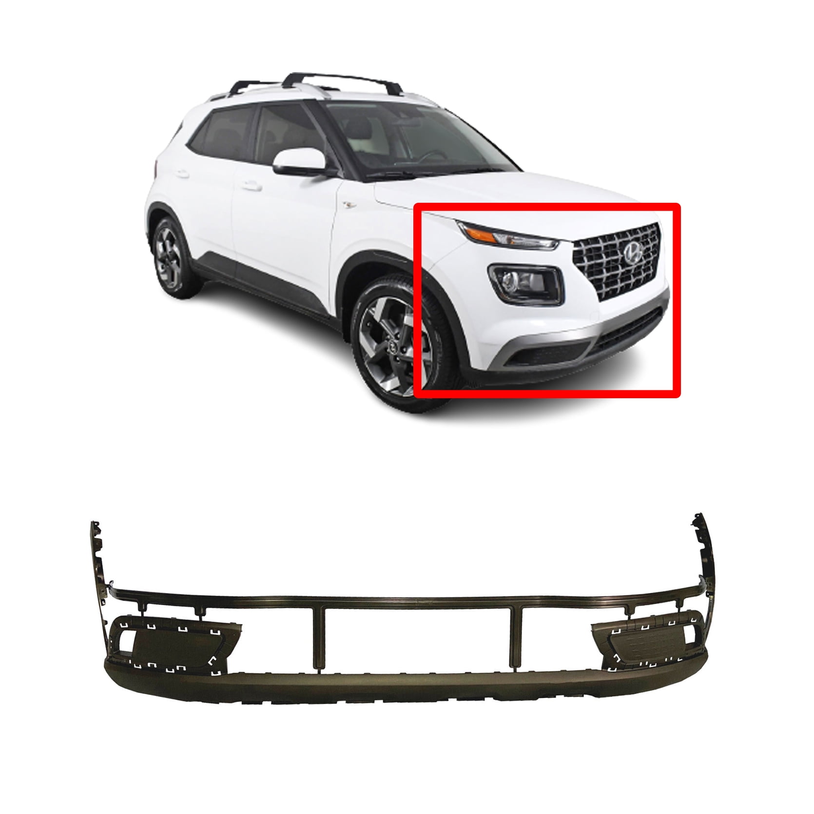 Front Lower Bumper Cover For 20202022 Hyundai Venue Primed HY1015118