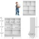 thumbnail image 2 of Three - tier blanca toy almacenamiento gabinete y para niños estante - multi - estante cubby organizer para dormitorio y playroom to store books y toys, 2 of 9