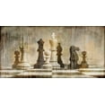 thumbnail image 2 of Brennan, Russell 14x9 Black Ornate Wood Framed with Double Matting Museum Art Print Titled - Chess, 2 of 4