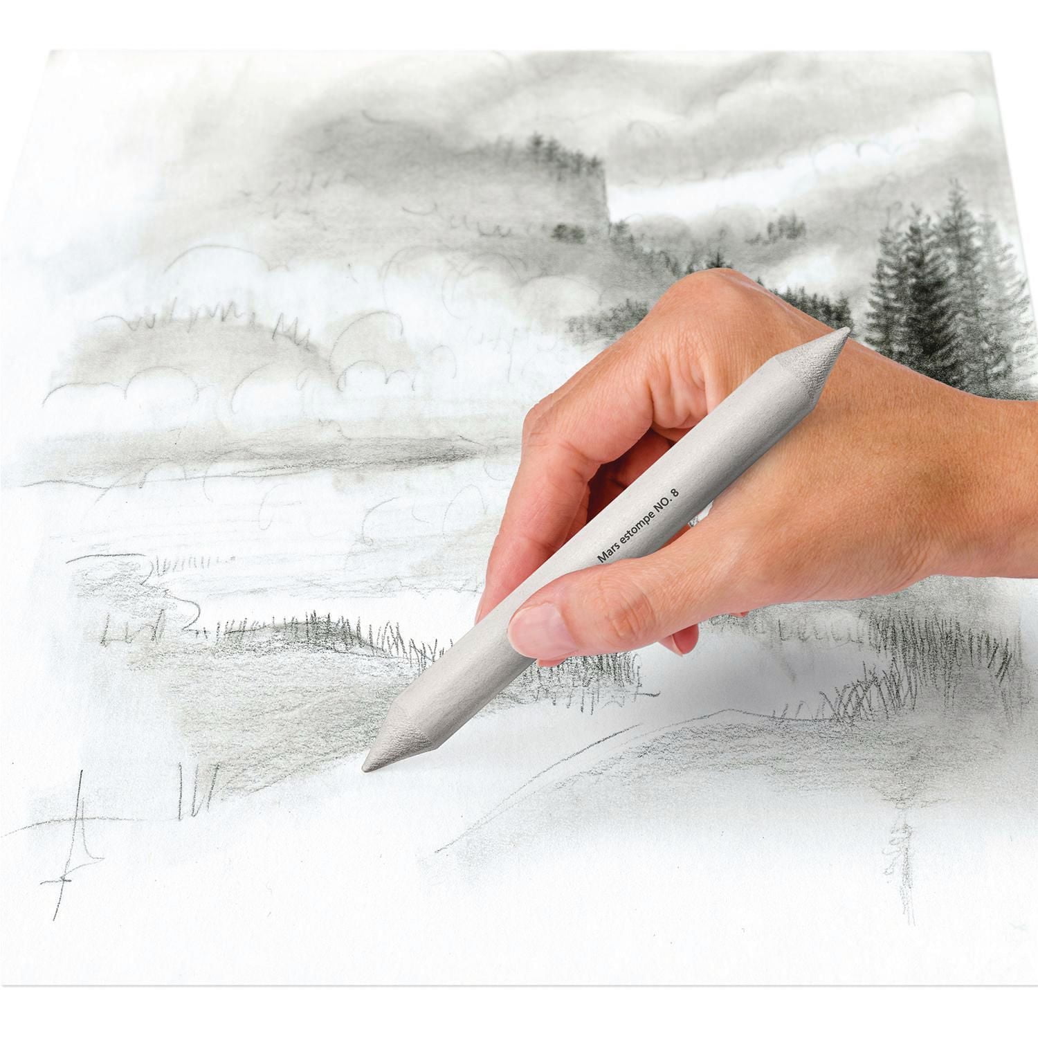 Ensemble d’estompes de Staedtler, pour pastels, graphite, fusain, mélange d’artiste, emballage de 4 tailles assorties, 5426-S BK4 4pcs souche de mélange