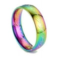 thumbnail image 1 of Lord of The Finger Rings Movie with The Same Inside and Outside 3D Engraving Spanish Sanskrit Ring Stainless Steel Exquisite Colored ring 9, 1 of 6