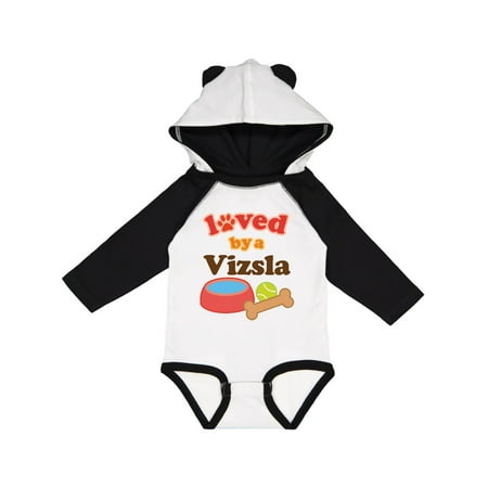 

Inktastic Vizsla Loved By A (Dog Breed) Gift Baby Boy or Baby Girl Long Sleeve Bodysuit