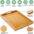 thumbnail image 2 of (Natural, 1)Breakfast Tray, Bamboo Meal Tray, Large Serving Tray, 2 of 4