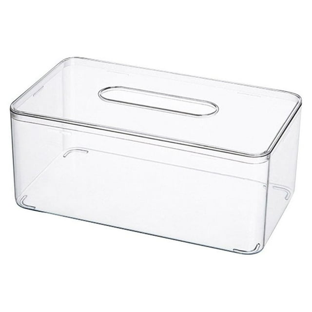 PENGXIANG Boîte de Rangement de Serviette de Salon Conception de Mode Conteneur Transparent Grande Capacité Boîte de Serviette Multifonction pour la Maison