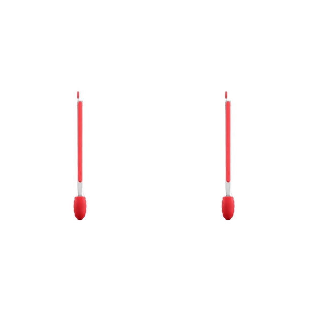 Injueey Pinzas para barbacoa, pinzas para comida, pinzas para comida, cocina con pinzas de acero inoxidable, Clip de plástico, herramienta para 9 pulgadas 2piezas Injueey CBP019660