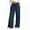 Dark blue, variant on Elastic Waist Jeans for Women, Comdrip Women's High Waisted Straight Jeans Trendy Drawstring Tie Elastic Waist Stretchy Denim Pants Womens Stretch Jeans Black L